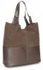 Bőr táska shopper bag Genuine Leather földszínű 605